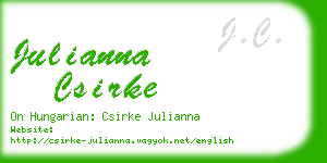 julianna csirke business card